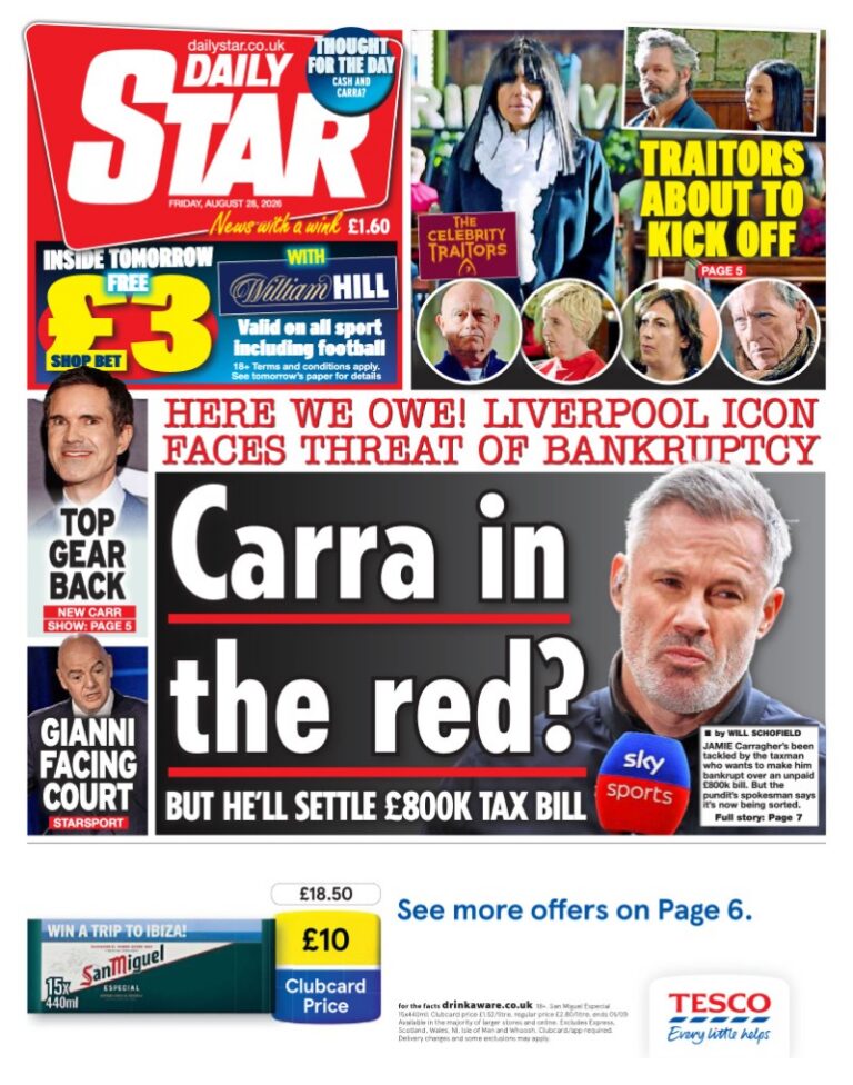 Daily Star front page