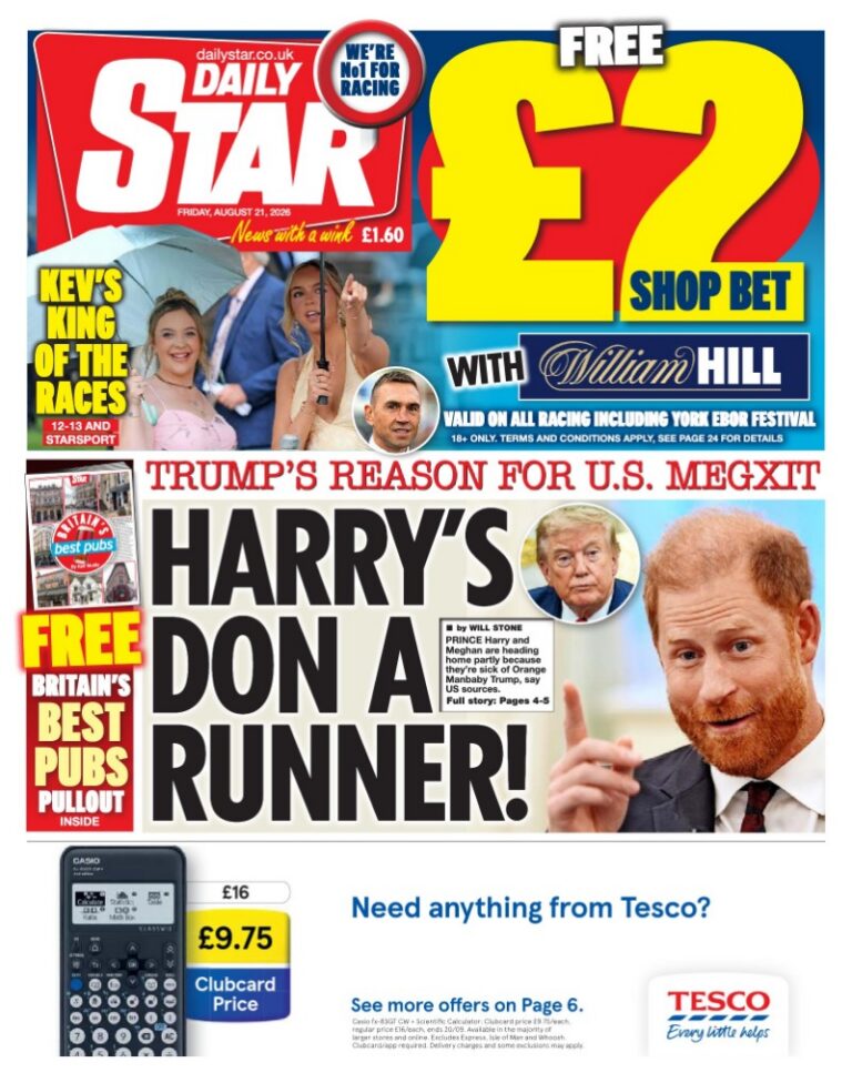 Daily Star front page