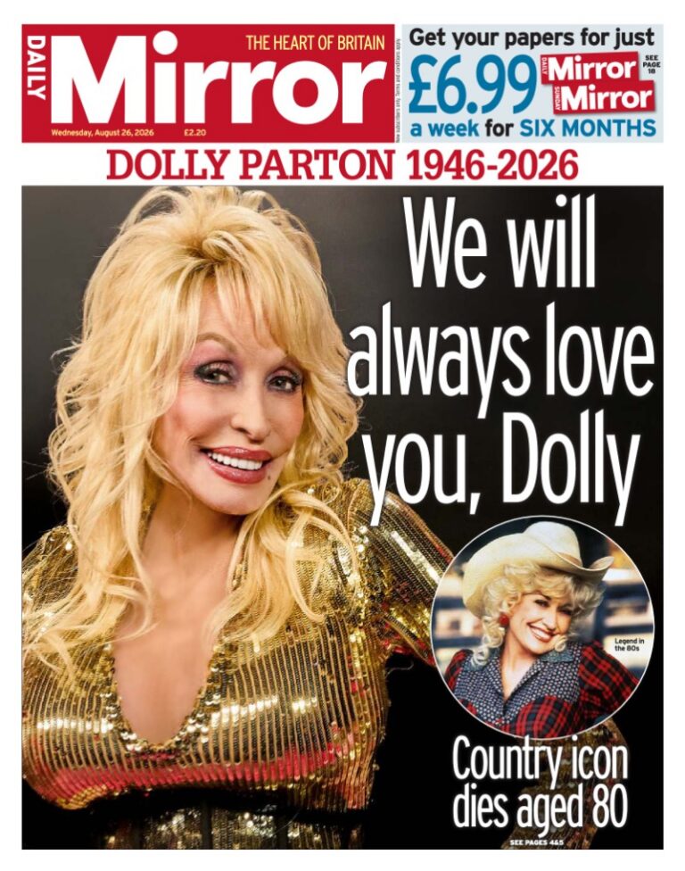 Daily Mirror front page