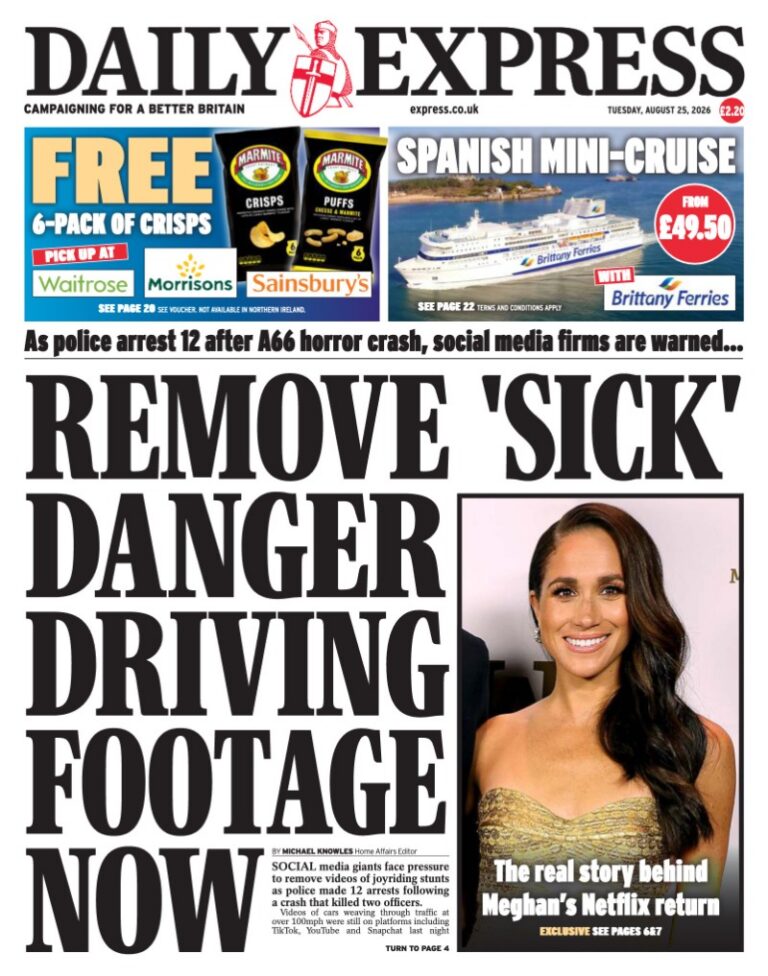 Daily Express front page