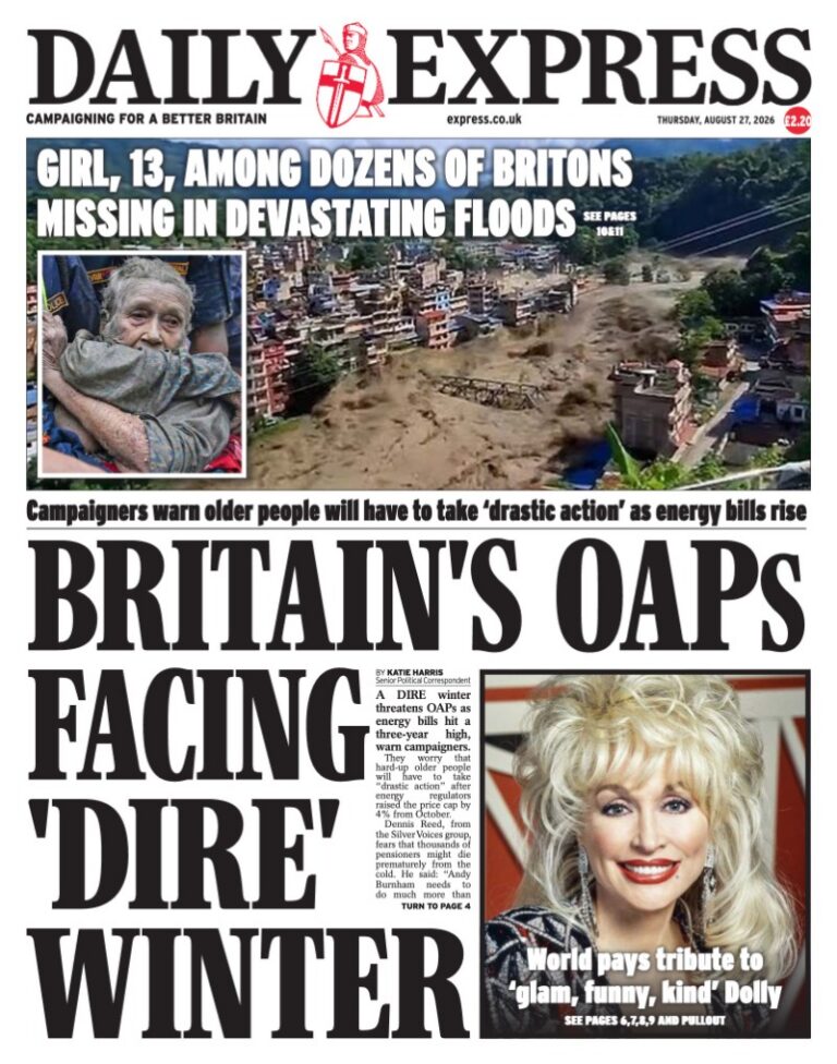 Daily Express front page