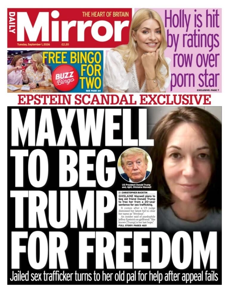 Daily Mirror front page