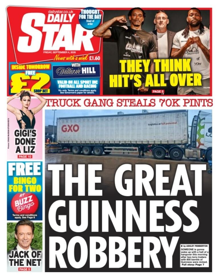 Daily Star front page