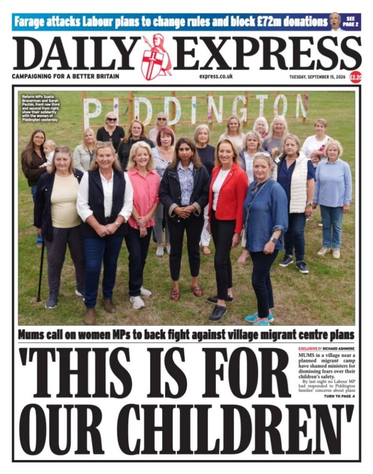Daily Express front page