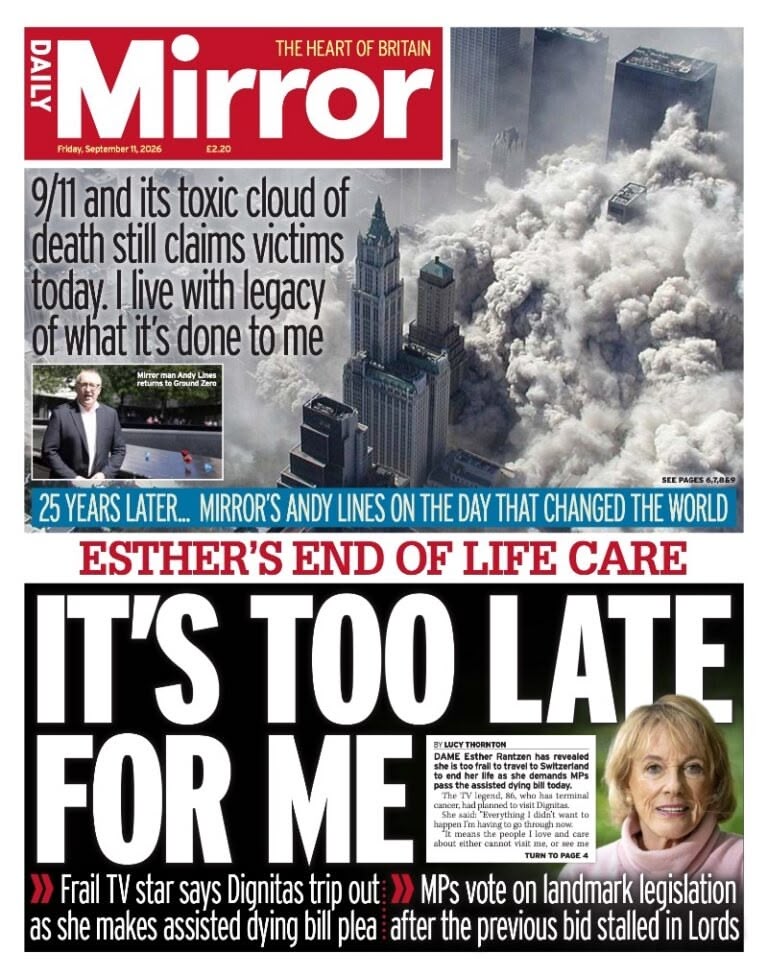 Daily Mirror front page