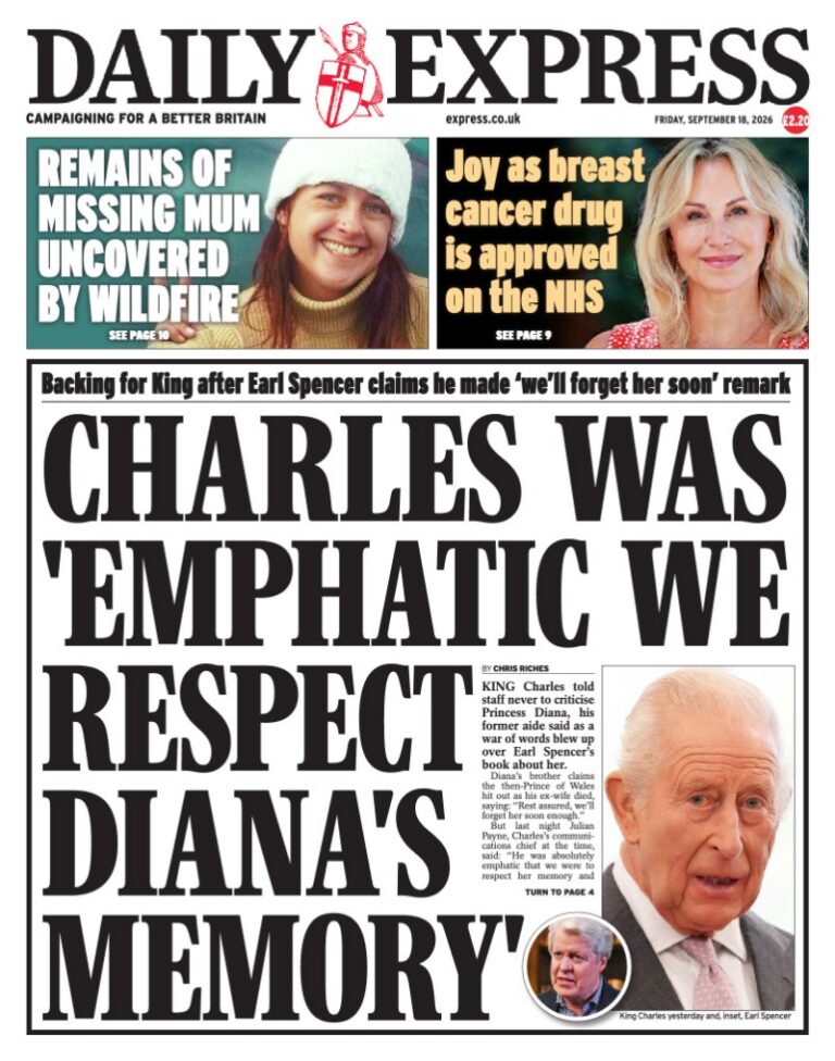 Daily Express front page