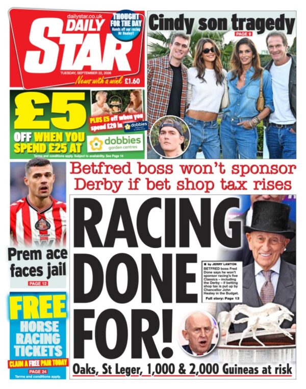 Daily Star front page