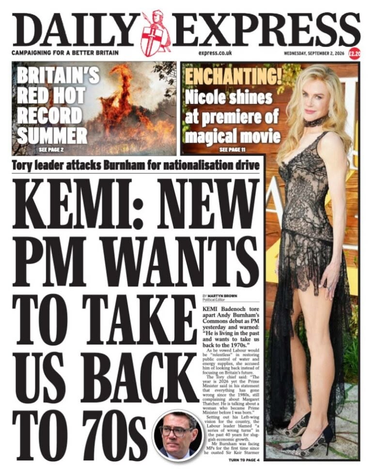 Daily Express front page