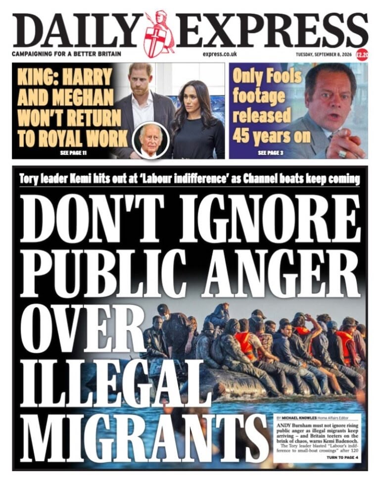 Daily Express front page