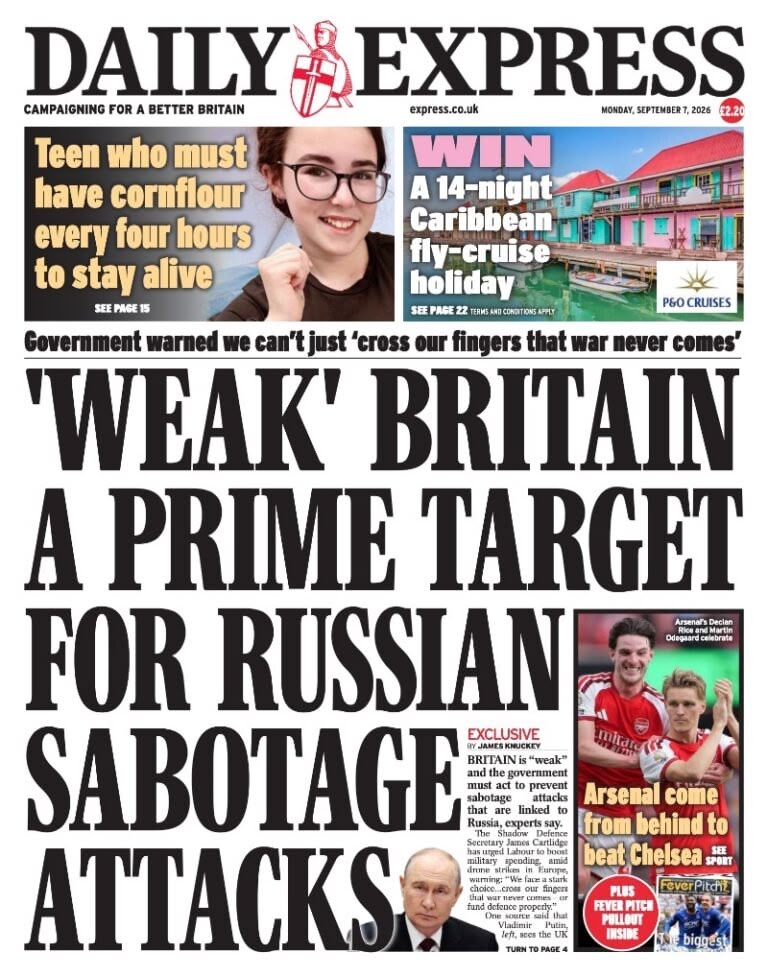 Daily Express front page