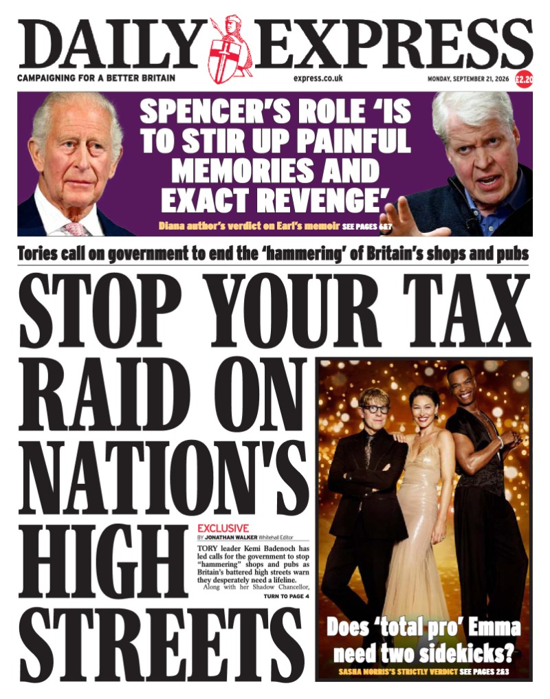 Daily Express front page