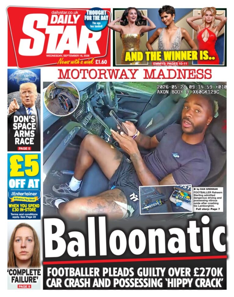 Daily Star front page