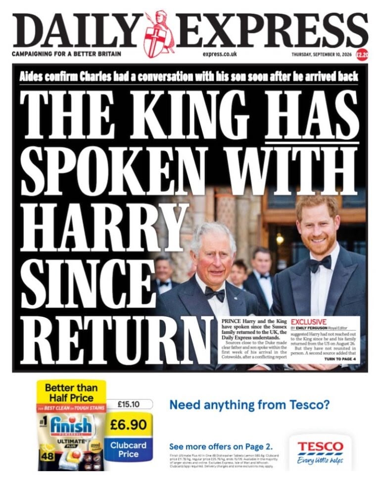 Daily Express front page