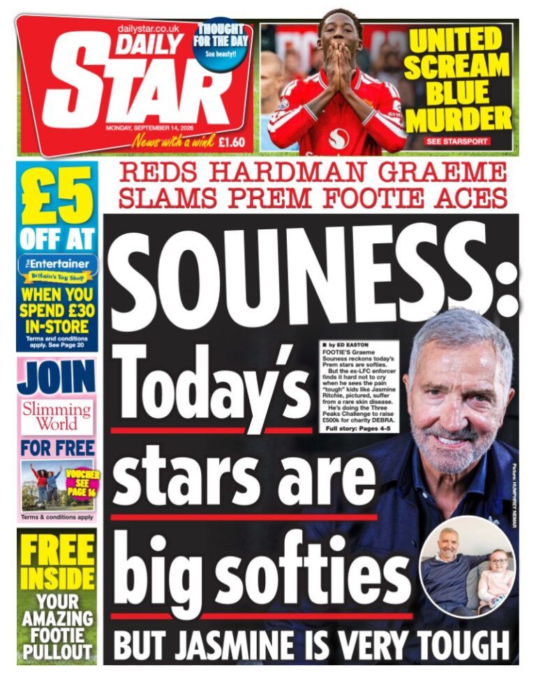 Daily Star front page