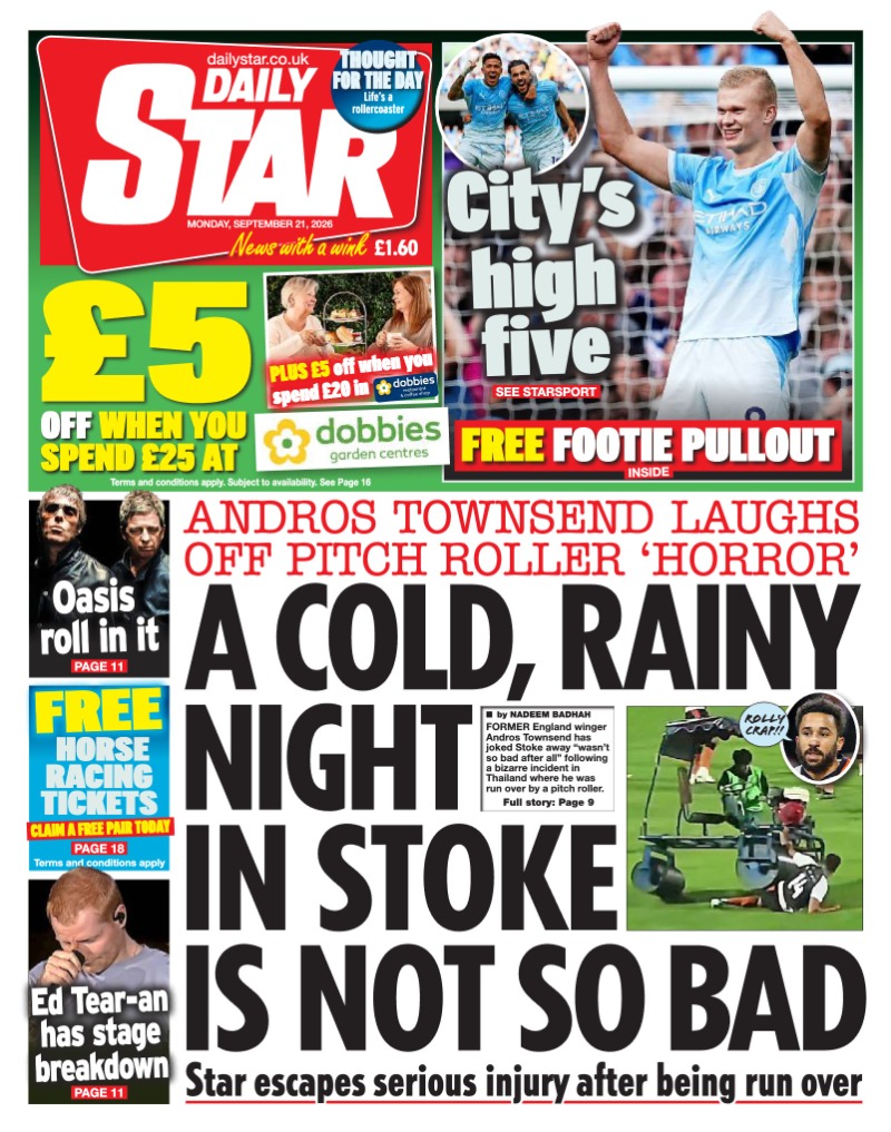 Daily Star front page
