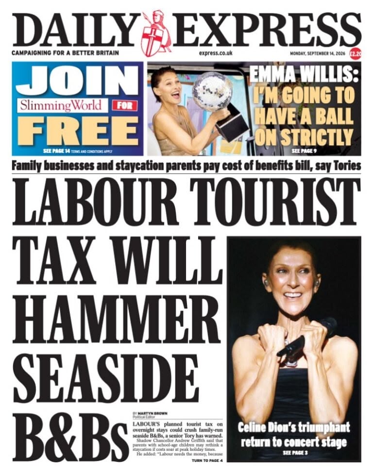 Daily Express front page