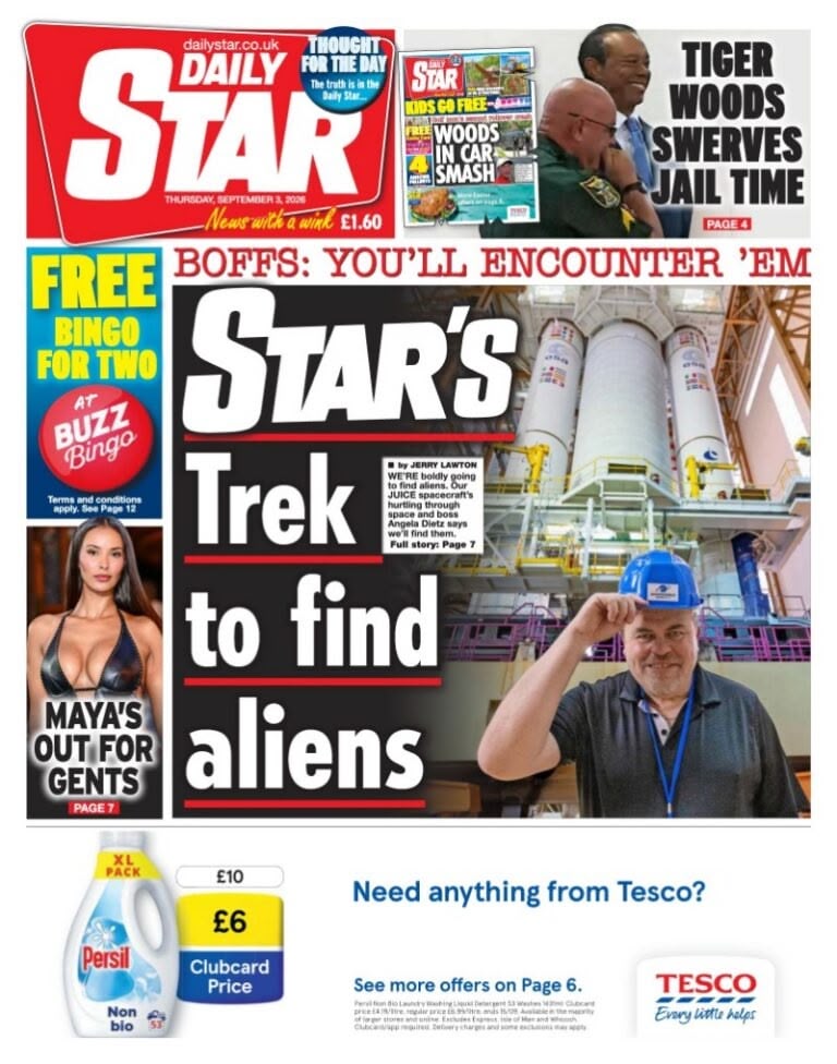 Daily Star front page